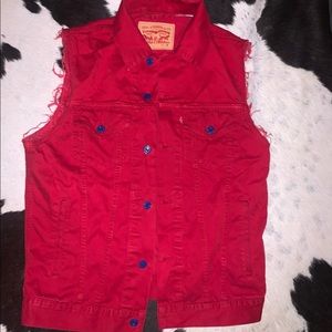 Levi’s Red Denim Vest